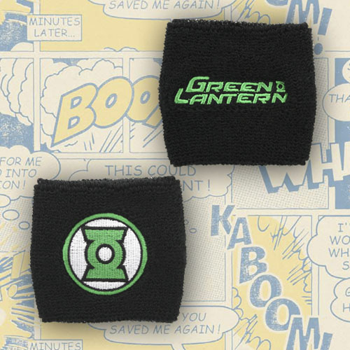 NECAOnline.com | DISCONTINUED - DC Comics – Terrycloth Wristband – Green Lantern Symbol & Logo