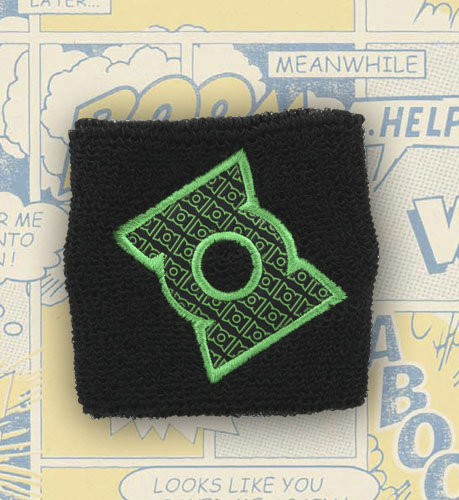 NECAOnline.com | DISCONTINUED - DC Comics – Terrycloth Wristband – Green Lantern Patterned Symbol