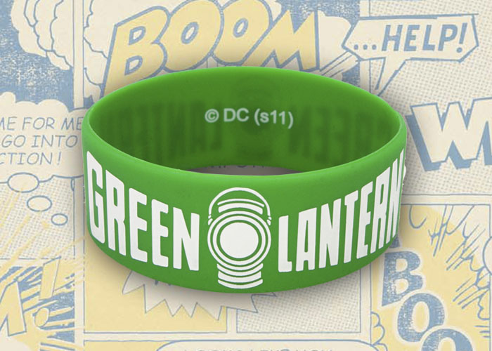 NECAOnline.com | DISCONTINUED - DC Comics – Rubber Bracelet – Classic Green Lantern Logo