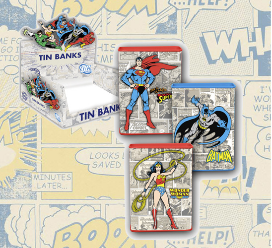 NECAOnline.com | DC Comics - Tin Bank - Assortment **DISCONTINUED**