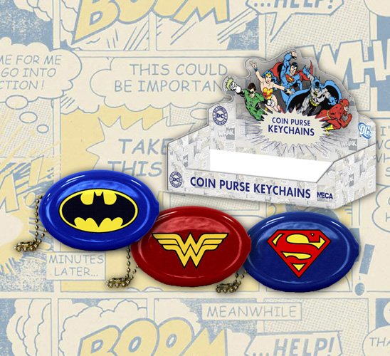 NECAOnline.com | DISCONTINUED - DC Comics – Coin Purse Keychain – Assortment